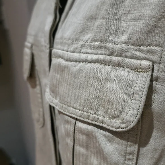 Beige Button-Up Jacket - Picture 8 of 9